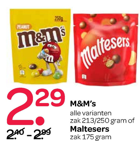 M en Ms   chocoladepindas, chocolade folder aanbieding bij  Spar - details