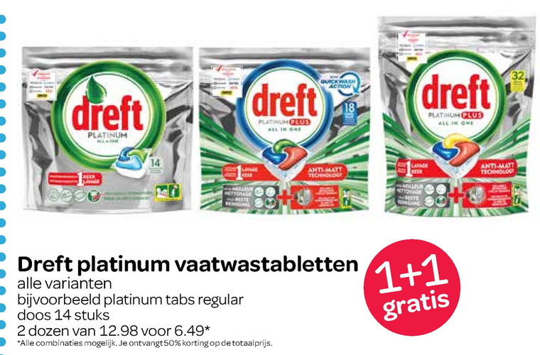 Dreft   vaatwasmiddel folder aanbieding bij  Spar - details