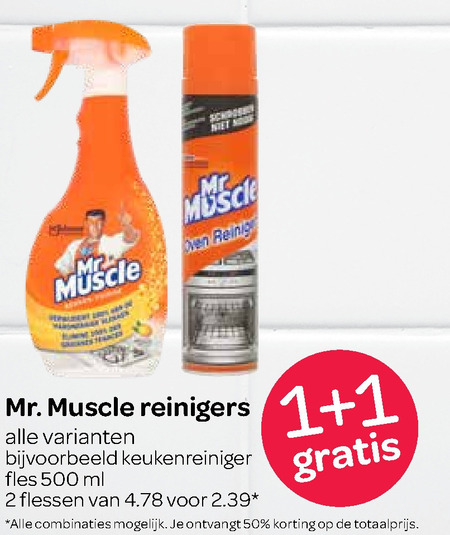 Mr Muscle   ovenreiniger, keukenreiniger folder aanbieding bij  Spar - details