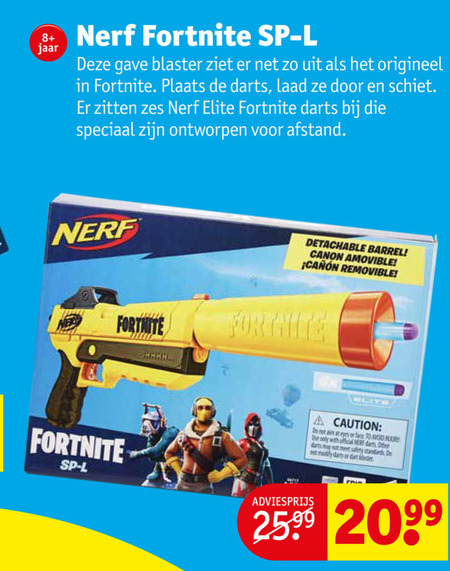 Fortnite   nerf folder aanbieding bij  Kruidvat - details