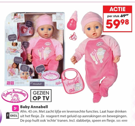 Annabell   babypop folder aanbieding bij  Top1Toys - details