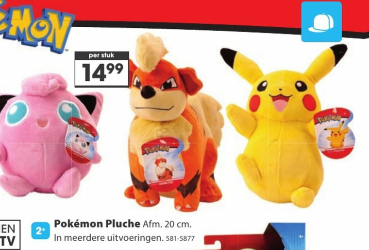 Pokemon   pluche en knuffels folder aanbieding bij  Top1Toys - details