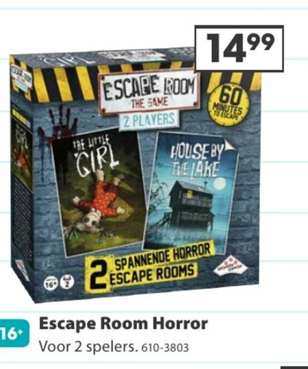 Escape Room   spelletje folder aanbieding bij  Top1Toys - details