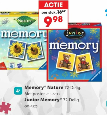 Ravensburger   geheugenspelletjes voor kinderen folder aanbieding bij  Top1Toys - details