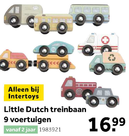 Little Dutch   houten trein folder aanbieding bij  Intertoys - details