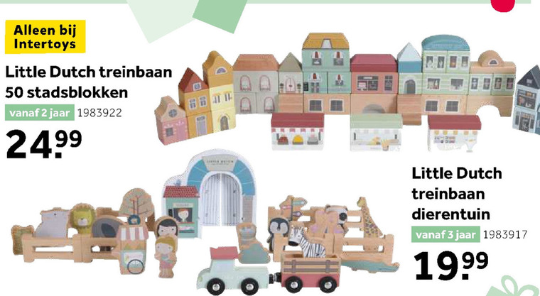 Little Dutch   houten trein folder aanbieding bij  Intertoys - details