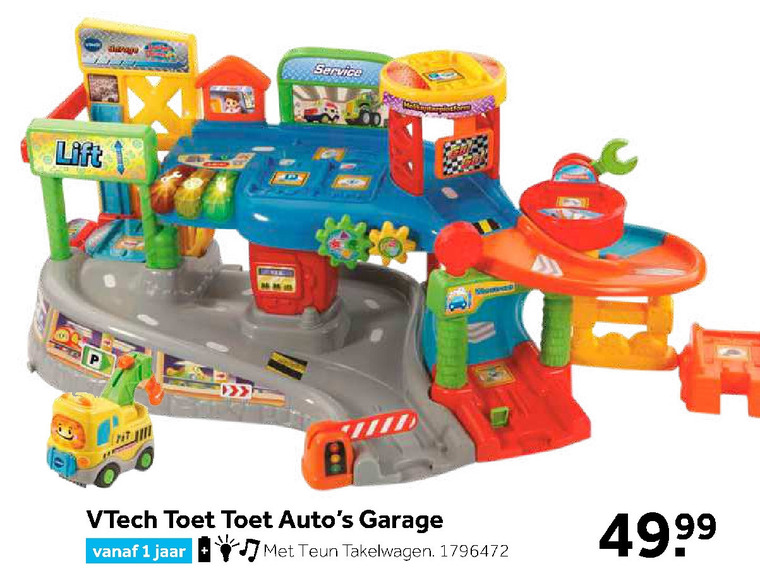 Samenpersen Tegen Overname VTech speelgarage folder aanbieding bij Intertoys - details