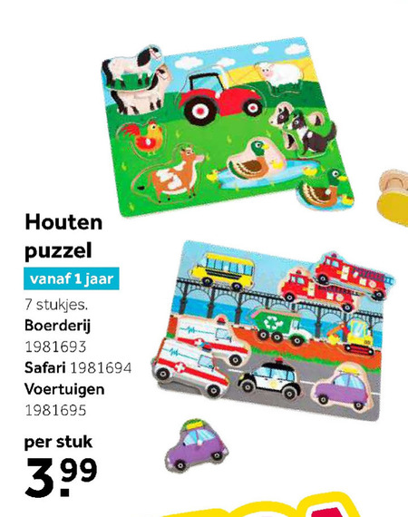 houten puzzel folder aanbieding bij Intertoys details houten speelgoed folder aanbieding bij Intertoys details