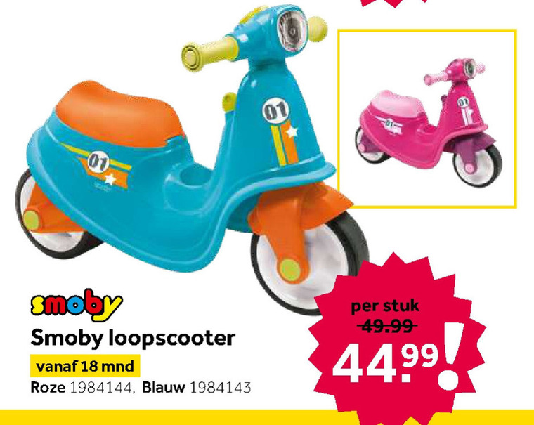 Smoby   loopfiets folder aanbieding bij  Intertoys - details