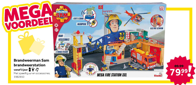 Brandweerman Sam   aktiefiguur folder aanbieding bij  Intertoys - details