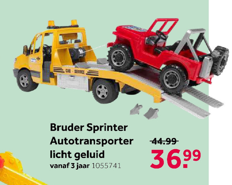 Bruder   miniatuur auto folder aanbieding bij  Intertoys - details