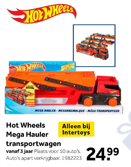 Hot Wheels   miniatuur auto folder aanbieding bij  Intertoys - details