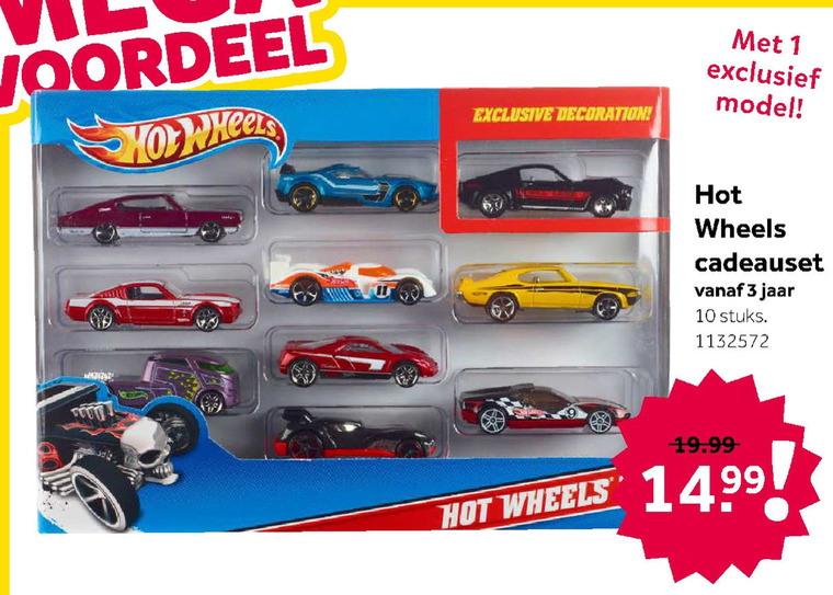 Hot Wheels   miniatuur auto folder aanbieding bij  Intertoys - details