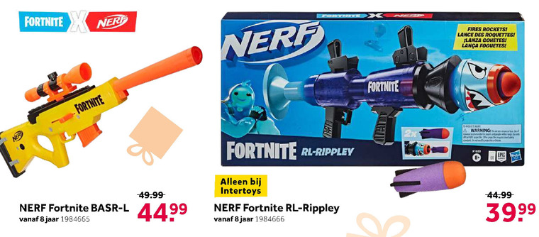 Fortnite   nerf folder aanbieding bij  Intertoys - details