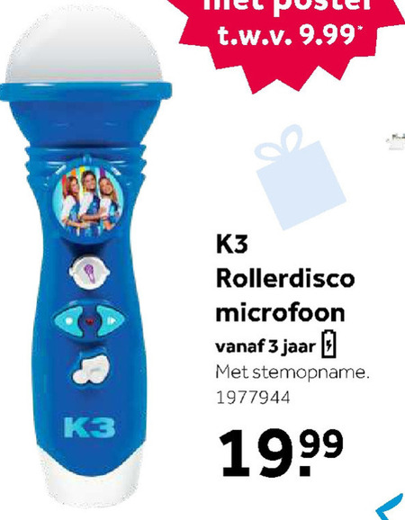 K3   speelmicrofoon folder aanbieding bij  Intertoys - details