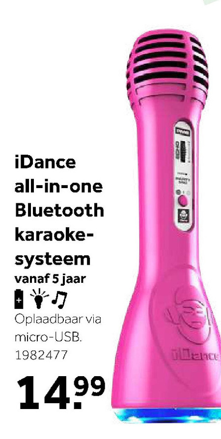 iDance   speelmicrofoon folder aanbieding bij  Intertoys - details