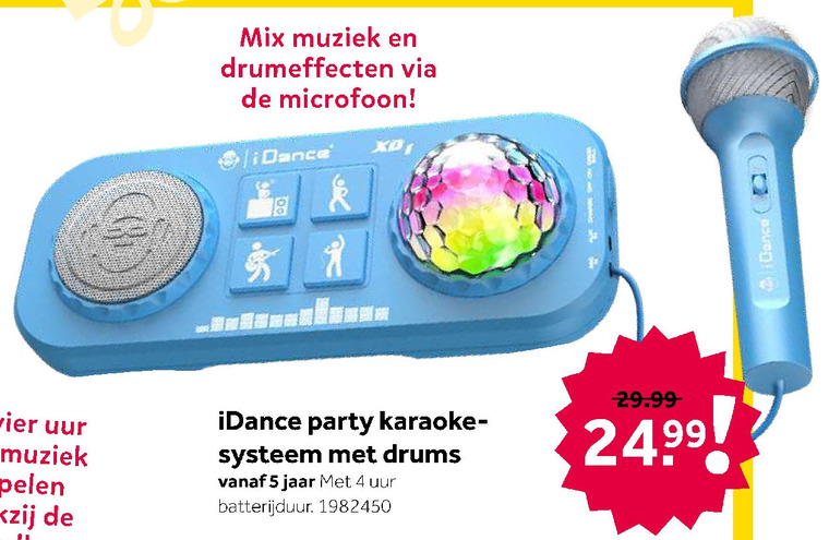 iDance   speelmicrofoon folder aanbieding bij  Intertoys - details