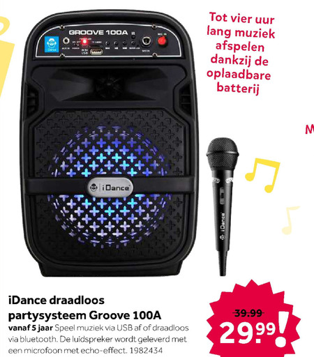 iDance   portable speakerset folder aanbieding bij  Intertoys - details