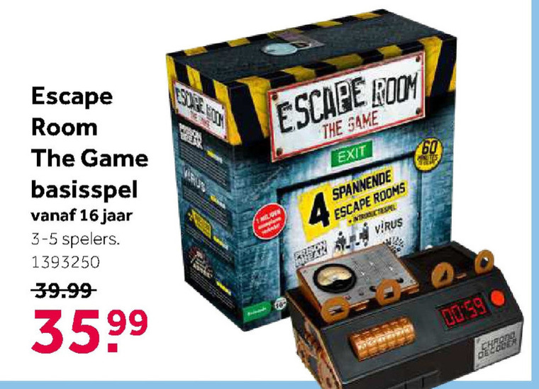 Escape Room   puzzelspelletje folder aanbieding bij  Intertoys - details