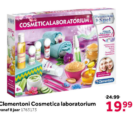 Clementoni   onderzoeksdoos, knutselpakket cosmetica folder aanbieding bij  Intertoys - details