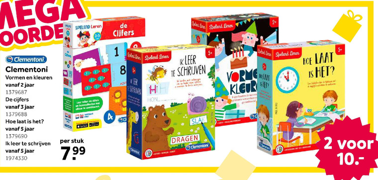 Clementoni   leerspelletje folder aanbieding bij  Intertoys - details