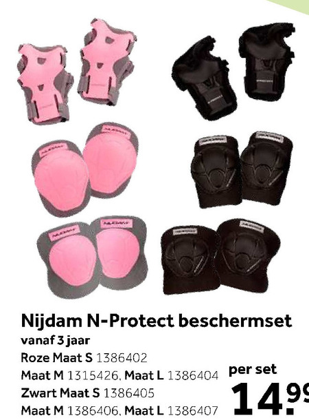 Mens Algebra Gedeeltelijk Nijdam skate beschermingset folder aanbieding bij Intertoys - details