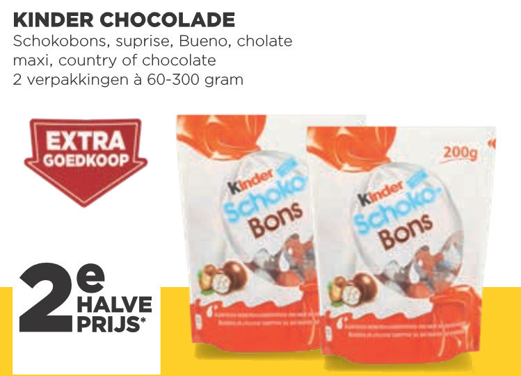 Kinder   chocoladereep, chocolade surprise ei folder aanbieding bij  Jumbo - details
