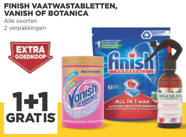 Finish   vaatwasmiddel, vlekkenverwijderaar folder aanbieding bij  Jumbo - details