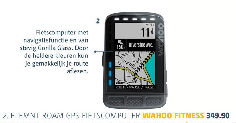 Wahoo   fietscomputer folder aanbieding bij  Bever - details