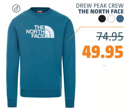 morfine Brein Darts The North Face heren sweater folder aanbieding bij Bever - details