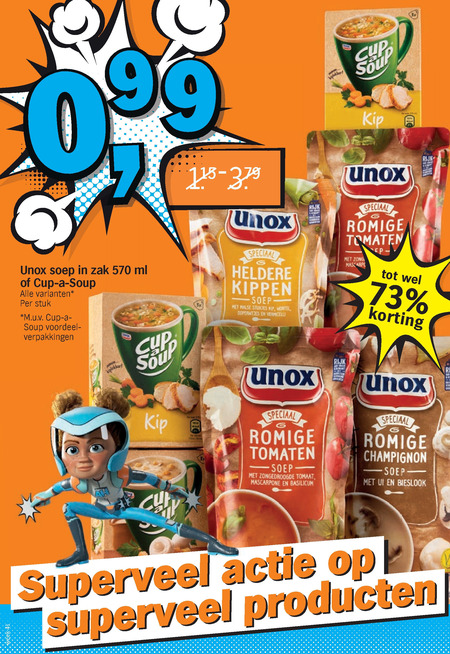 Unox   soep folder aanbieding bij  Albert Heijn - details