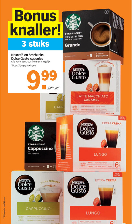 Starbucks   dolce gusto capsules folder aanbieding bij  Albert Heijn - details