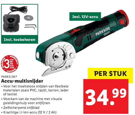 Parkside   multitool folder aanbieding bij  Lidl - details