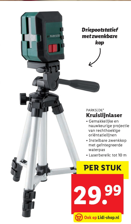 Parkside   kruislijnlaser folder aanbieding bij  Lidl - details