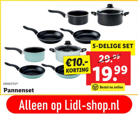 Ernesto   pannenset folder aanbieding bij  Lidl - details