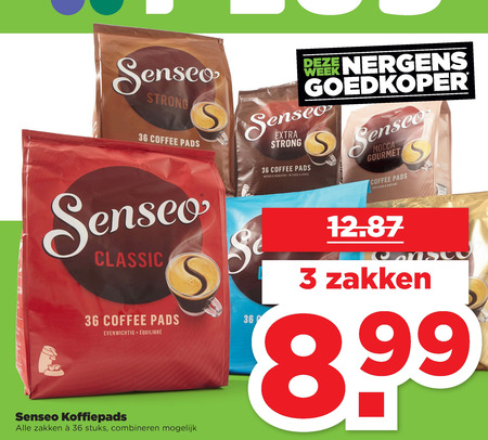 Douwe Egberts Senseo   koffiepad folder aanbieding bij  Plus - details