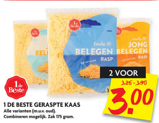 1 De Beste   geraspte kaas folder aanbieding bij  Dekamarkt - details