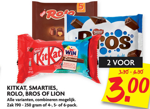 KitKat   mini chocoladerepen, chocoladereep folder aanbieding bij  Dekamarkt - details