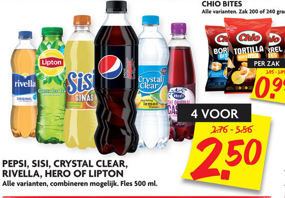 Pepsi   ice tea, fruitdrank folder aanbieding bij  Dekamarkt - details