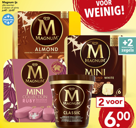 Magnum   ijslollies, ijsspecialiteit folder aanbieding bij  Deen - details