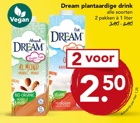 Dream   soja melk folder aanbieding bij  Deen - details