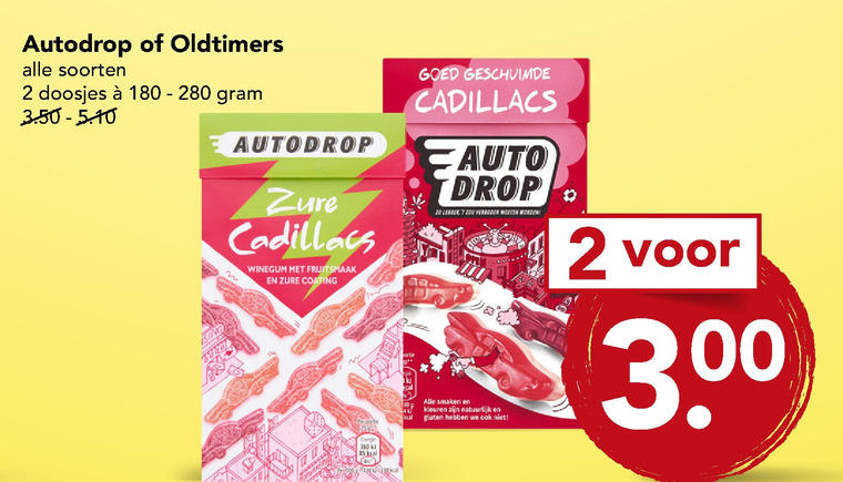 Oldtimers   snoep, drop folder aanbieding bij  Deen - details