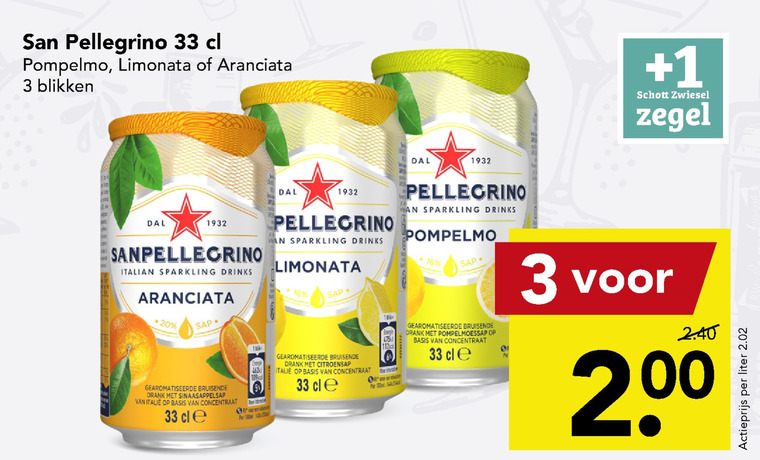 San Pellegrino   fruitdrank folder aanbieding bij  Deen - details