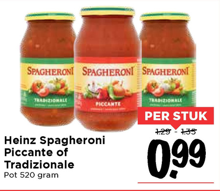 Spagheroni   pastasaus folder aanbieding bij  Vomar - details