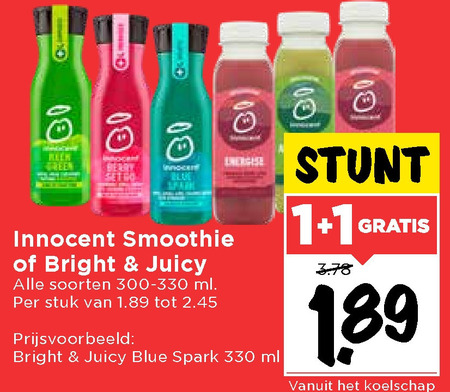 Innocent   fruitsmoothie folder aanbieding bij  Vomar - details