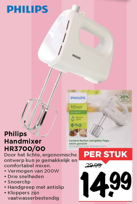 Philips   handmixer folder aanbieding bij  Vomar - details