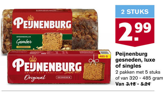 Peijnenburg   ontbijtkoek folder aanbieding bij  Hoogvliet - details