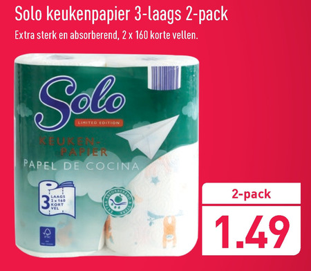 Solo   keukenpapier folder aanbieding bij  Aldi - details