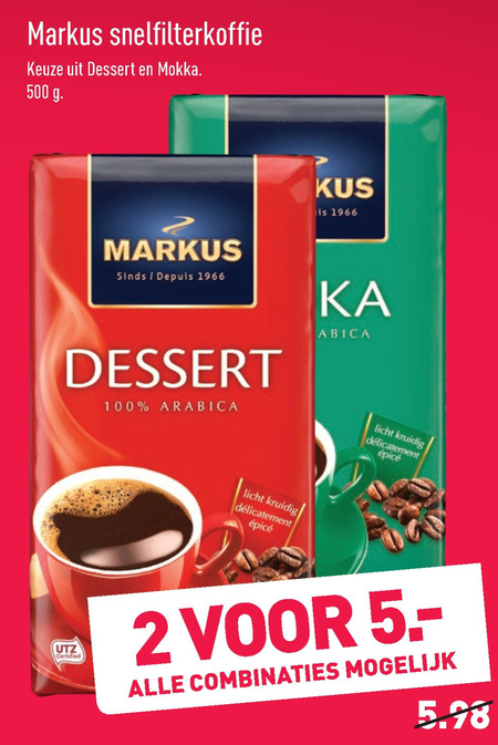 Markus   koffie folder aanbieding bij  Aldi - details