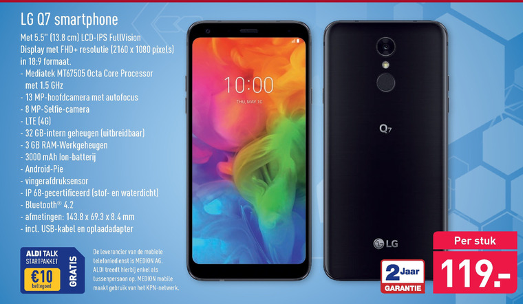 LG   simlock vrije mobieltje folder aanbieding bij  Aldi - details